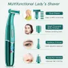 4 in 1 Womens Electric Razor, Hair Removal for Eyebrow Face Nose Legs Underarms and Bikini Line,Wet and Dry