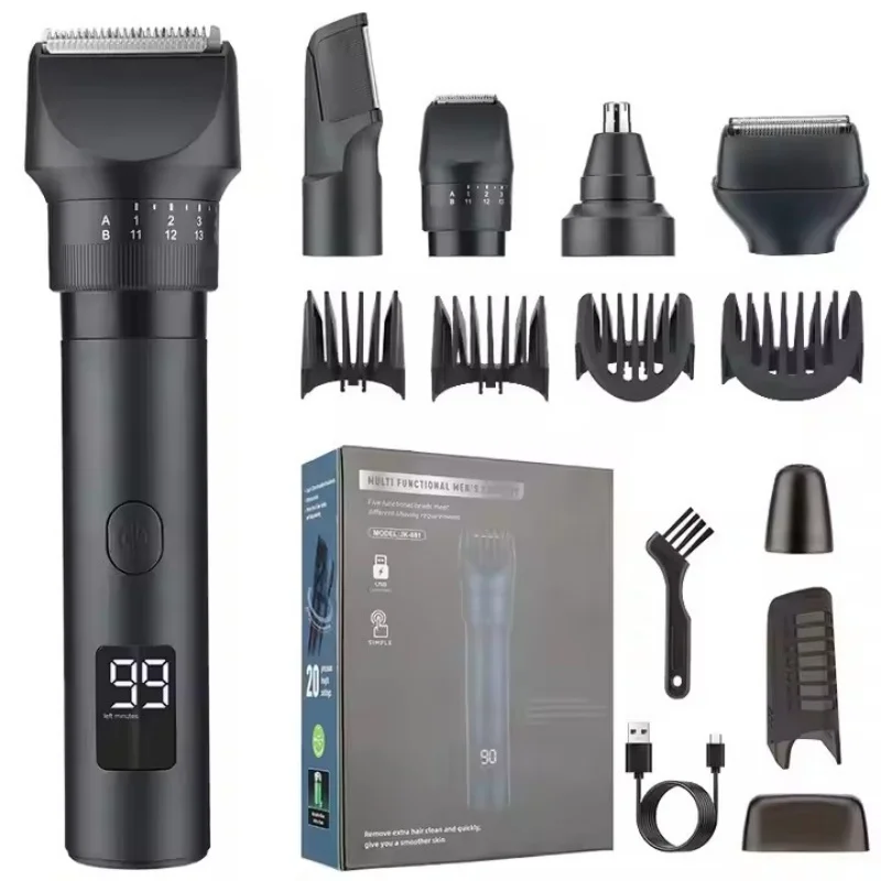 New Xiaomi IPX6 Waterproof Body Beard Hair Trimmer for Men 5 IN 1 Rechargeable Cordless Electric Razor Hair Clipper Shaver