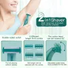 4 in 1 Womens Electric Razor, Hair Removal for Eyebrow Face Nose Legs Underarms and Bikini Line,Wet and Dry