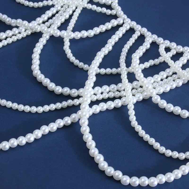 Fashionable multi-layer tassel retro style imitation pearl waist chain banquet charm women's body chain jewelry