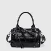 European and American Fashion Rivets Large Capacity Pillow Bag Bowling Motorcycle Handbag Single Shoulder Crossbody Women's Bag