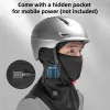 Electric Heating Hat Windproof Breathable Face Hood Warm Ski Mask Motorcycle Balaclava for Skiing Cycling
