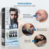 Men's Black Beard Dye Cream With Comb Fast Coloring Beard & Hair Dye Shampoo Cover White Grey Permanent Beard Care Tint Cream