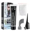 Men's Black Beard Dye Cream With Comb Fast Coloring Beard & Hair Dye Shampoo Cover White Grey Permanent Beard Care Tint Cream
