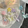 Cute Butterfly Star Tassel Hair Clips Women Crystal Girls Lovely Children Sweet Slid Clip Hairpins Flowers Kids Hair Accessories