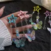 Cute Butterfly Star Tassel Hair Clips Women Crystal Girls Lovely Children Sweet Slid Clip Hairpins Flowers Kids Hair Accessories