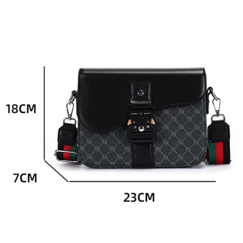 Fashionable Jacquard Pattern Men's Crossbody Bag High-End Casual Shoulder Bag for Commuting Business Waterproof Daily Sling Bag