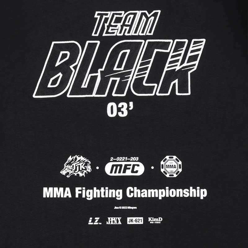 Jinx Team Black Jacket Unisex Windbreaker Sports Coat Men Women Loose Track Activewear Long Sleeve Top Embroidery Y2k Outerwears