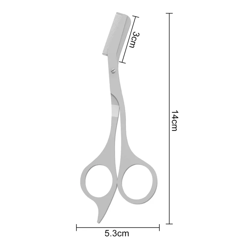 1Pcs Eyebrow Trimming Scissors with Combs Eyebrow Trimmer Kit Stainless Steel Grooming Eyebrow Shaping Scissors Tools