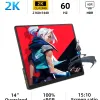 ZSUS 2160*1440 14-inch 2K Portable Monitor 60HZ For Laptop XBox PS4 / 5 Switch TV Box Cell Phone PC Extension Mobile