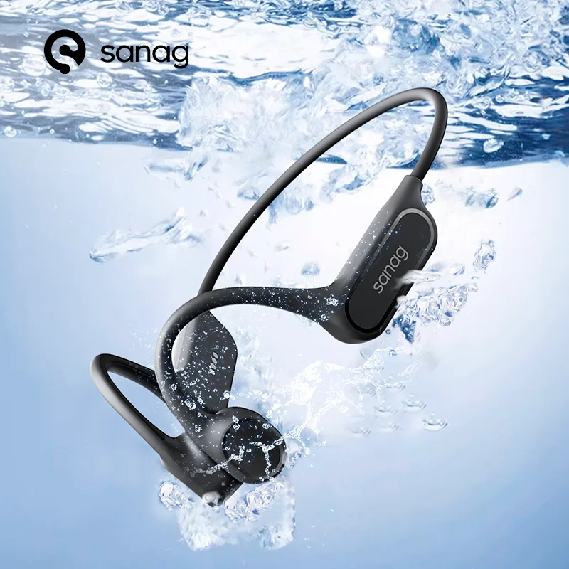 Sanag B33S Bone Conduction Bluetooth Earphones Open Ear IPX8 Swimming Headphones Choice 32GB Memory Wireless Headset MP3 Earbuds