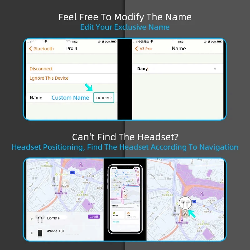 Airs Pro Wireless Headsets Bluetooth Earphones TWS Earbuds With Siri Pop-up Window Waterproof Positioning Touch Control For Ios
