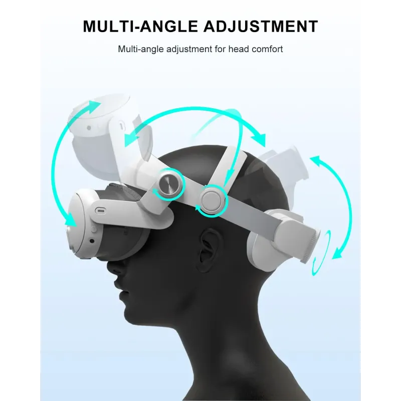 Replaceable Elite Strap for Meta Quest 3 VR Headset Improve Comfort Adjustable Head Strap for Meta Quest 3 Accessories Helmet
