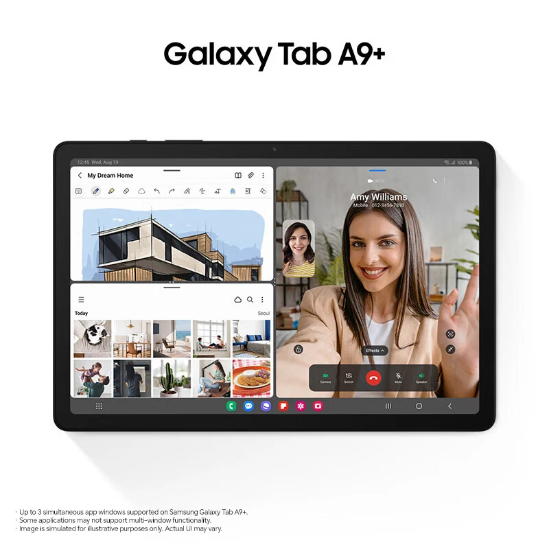 NEW SAMSUNG Galaxy Tab A9+ 11" 4GB + 64GB Android Tablet Dolby Atmos 90Hz Multitasking Snapdragon 6 Series for Study Work