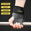 2Pcs Cowhide Gym Gloves Grips Anti-Skid Weight Power Belt Lifting Pads Deadlift Workout Fitness Palm Protection Training Guards