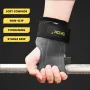 2Pcs Cowhide Gym Gloves Grips Anti-Skid Weight Power Belt Lifting Pads Deadlift Workout Fitness Palm Protection Training Guards