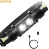 H25S headlamp 18650 headlight dual Luminus SST40 LED 1200lm USB Rechargeable lamp