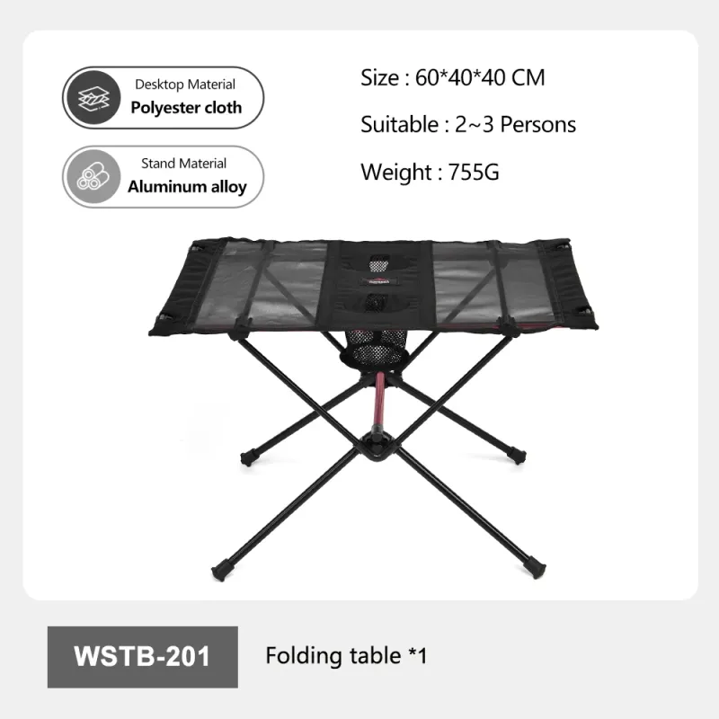 WIDESEA Portable Folding Camping Table with Cup Holders & Mesh Pocket Lightweight Outdoor Picnic Table for Hiking Travel Beach