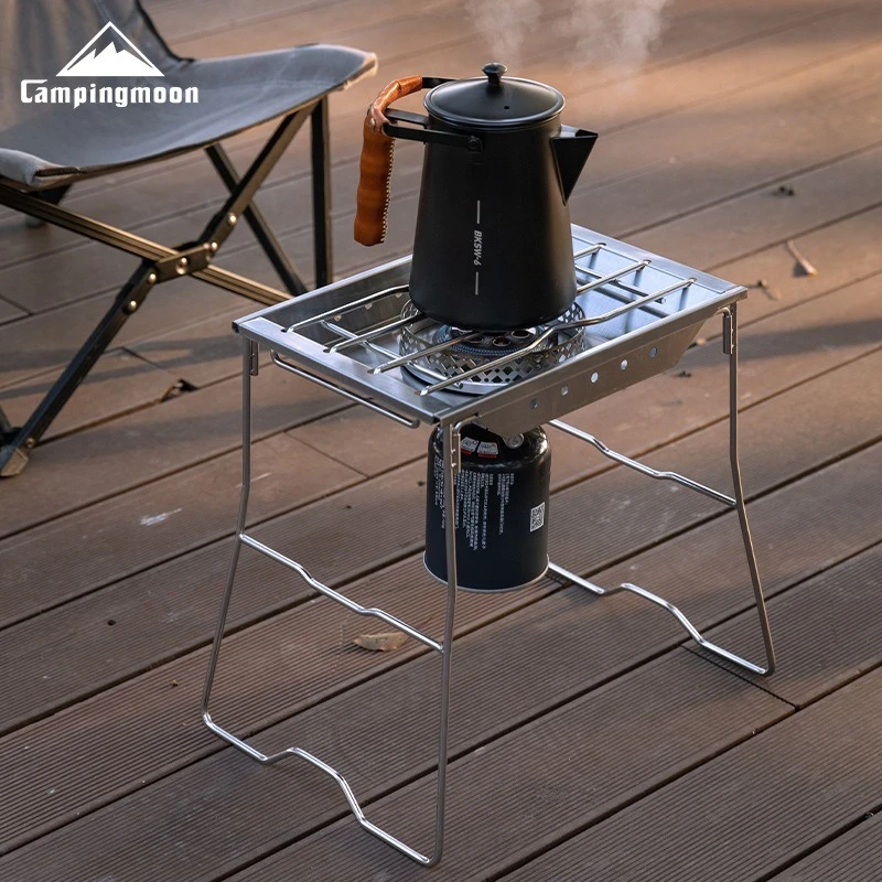 CAMPINGMOON CK-25PG Stainless Steel Korean Style Furnace Plate Frame Camping Sinking Windproof IGT One Unit Furnace Plate