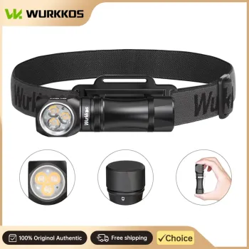 Wurkkos HD10 LED Headlamp 14500 Mini Headlamp Everyday Carry 1200 Lumens USB-C Charging Fishing Camping Hunting Flashlight