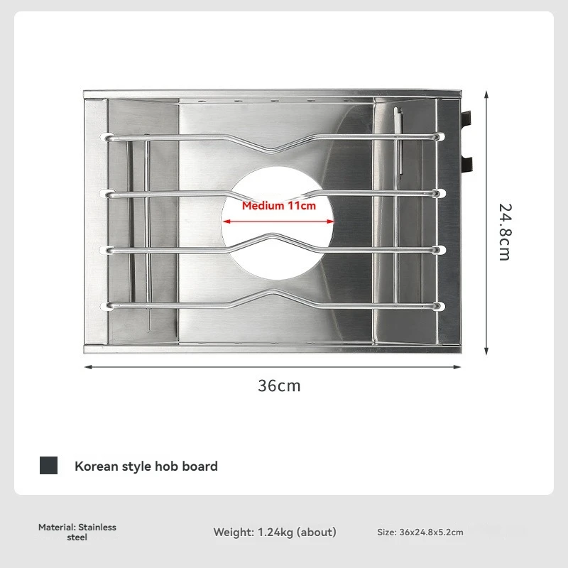 CAMPINGMOON CK-25PG Stainless Steel Korean Style Furnace Plate Frame Camping Sinking Windproof IGT One Unit Furnace Plate