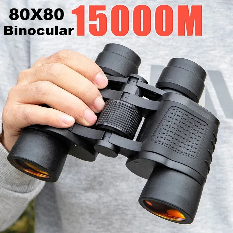 Professional Binoculars 80X80 Long Range 15000m HD Telescope Low light night vision for Hunting Camping Hiking Trave Sports
