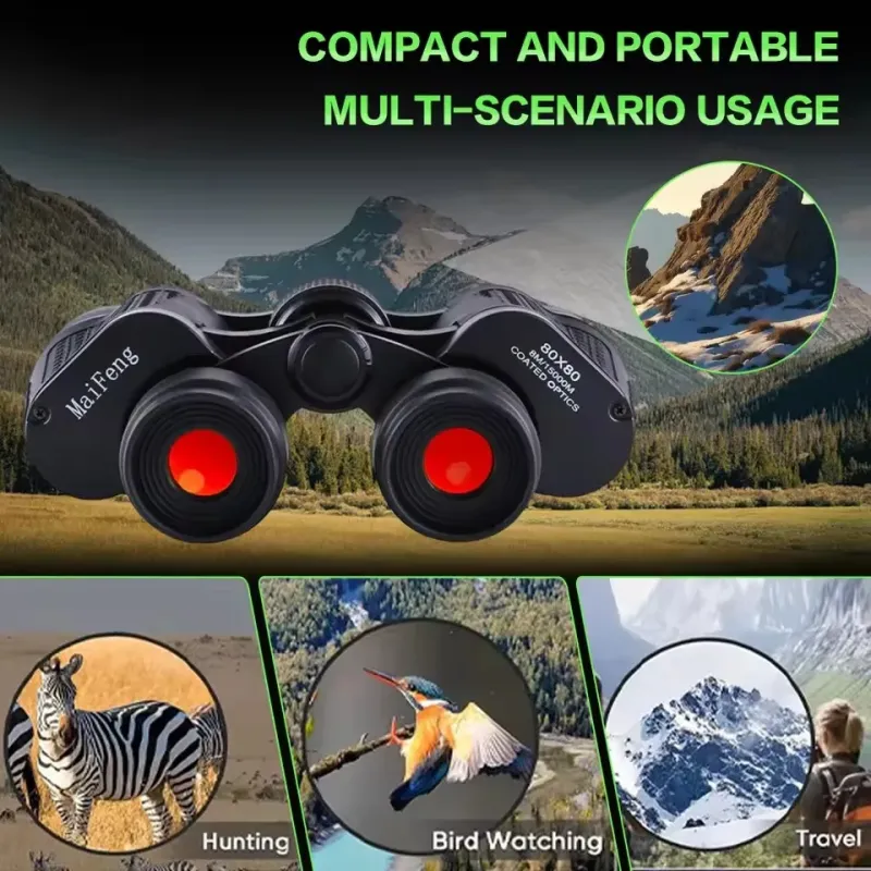 Professional Binoculars 80X80 Long Range 15000m HD Telescope Low light night vision for Hunting Camping Hiking Trave Sports