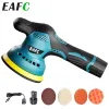 2800-5500RPM Electric Car Polisher 12V 5inch Wireless Auto Waxing Polishing Machine with Sponge Wool Pads Car Polish Waxing Tool