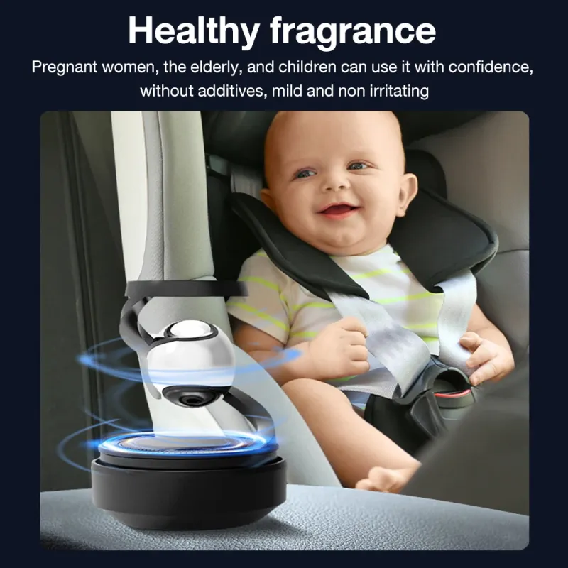 Solar Car Air Freshener Automatic Rotation Dashboard Fragrance Car Perfume Deodorant Oil Diffuser Auto Interiors Accessories