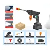 EU Plug High Pressure Electric Washer High Power Household Multifunction Wireless Car Washer for Car&Floor Washing Cleaning Tool