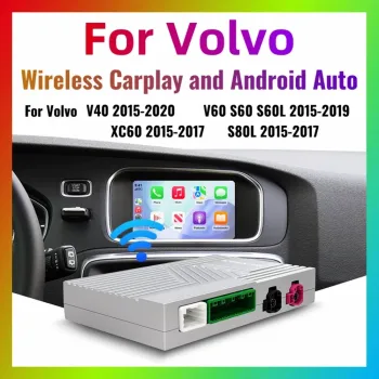 ANYFAR New Wireless Carplay Android Auto Module For Volvo S60 S80 XC60 V60 V40 2015-2018 Support Cameras