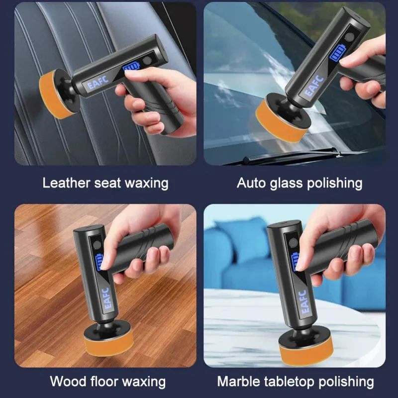 Car Waxing Polishing Sanding Machine Wireless Car Paint Scratch Repair Windscreen Glass Oil Film Remove Machine leather care