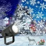 1pc LED Snowflake Projection Light, USB Powered Rotating Snowflake for Christmas,Halloween,Simulating Winter Snow, Passion Party