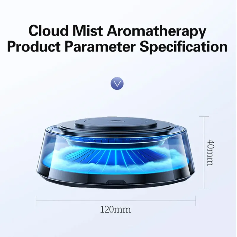 TINSOL Car air freshener aroma diffuser USB rechargeable aroma diffuser car interior decorative accessory with RGB lighting