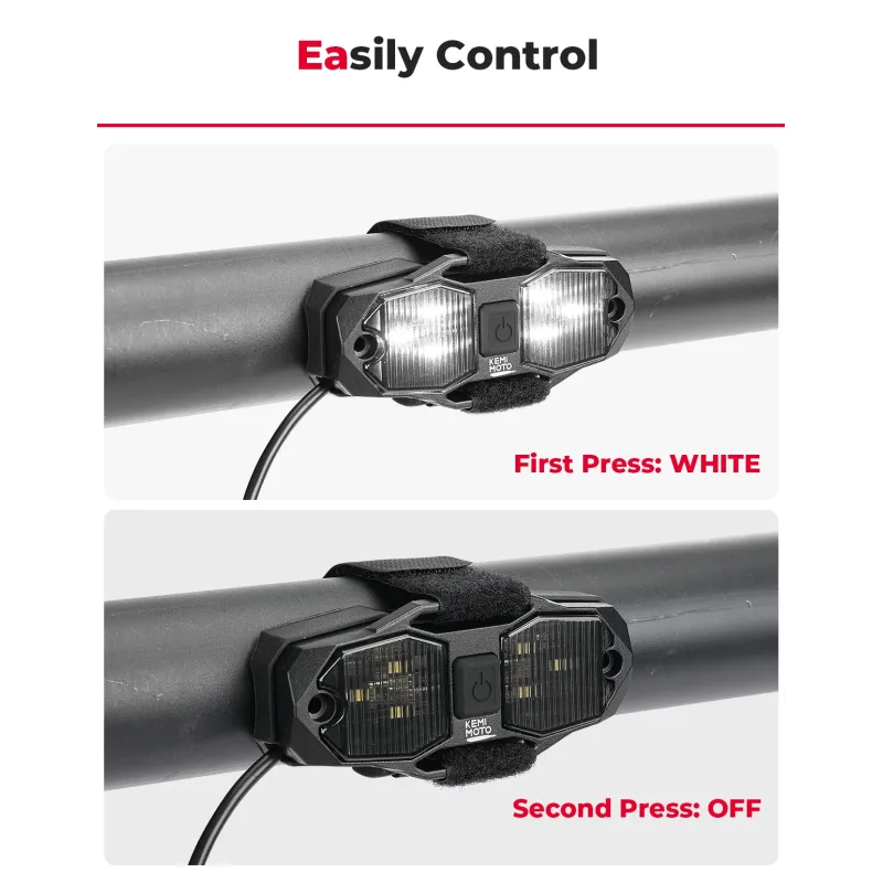 UTV Vehicle Cab Dome LED Light White Bright Waterproof Compatible with Polaris RZR Ranger Can-Am Maverick Defender 12V DC Power