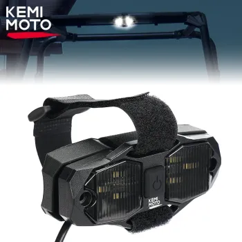 UTV Vehicle Cab Dome LED Light White Bright Waterproof Compatible with Polaris RZR Ranger Can-Am Maverick Defender 12V DC Power