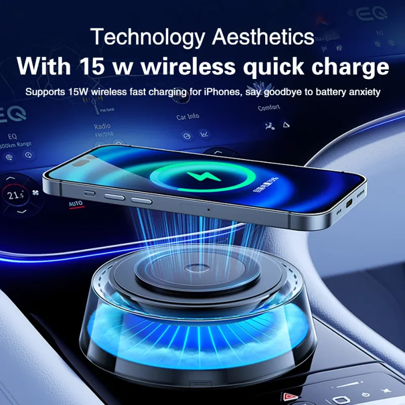 TINSOL Car air freshener aroma diffuser USB rechargeable aroma diffuser car interior decorative accessory with RGB lighting