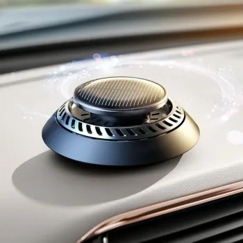 Solar Rotating Car Mounted Fragrance Perfume Deodorant Car Accessories Aromatherapy Air Freshener with Rotating Arm