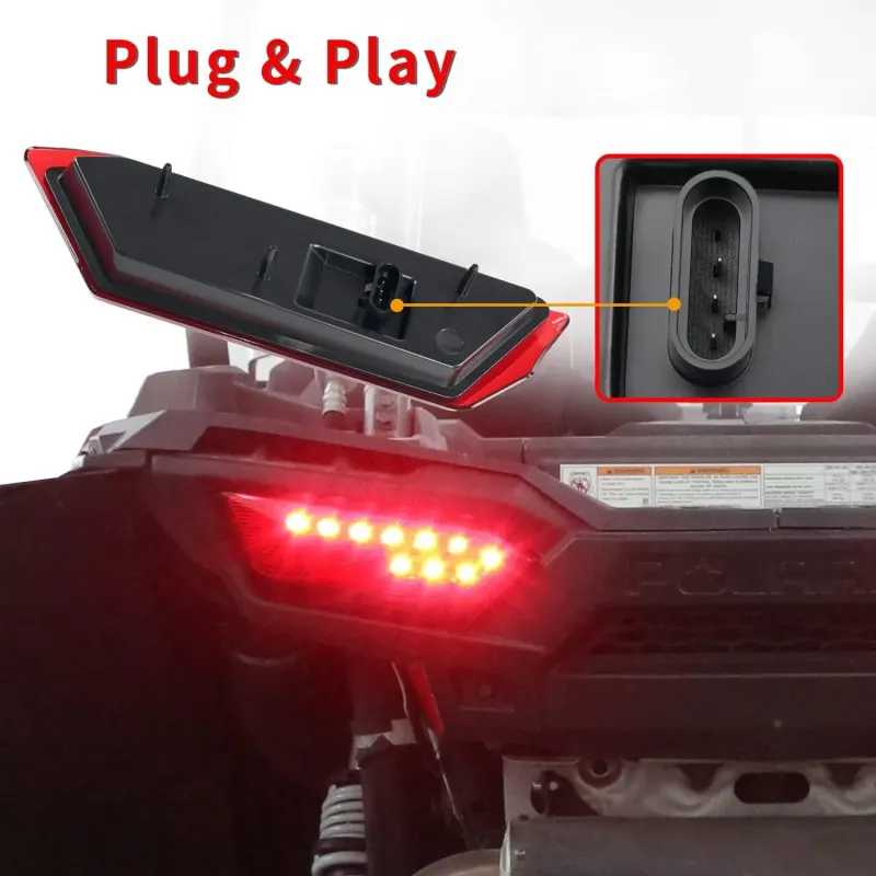 Atv Utv Led Brake Tail Light Assembly for Polaris Rzr 900 1000 S Xp Turbo 2014 2015 2016 2017 2018 Replaces 2412341 2412342