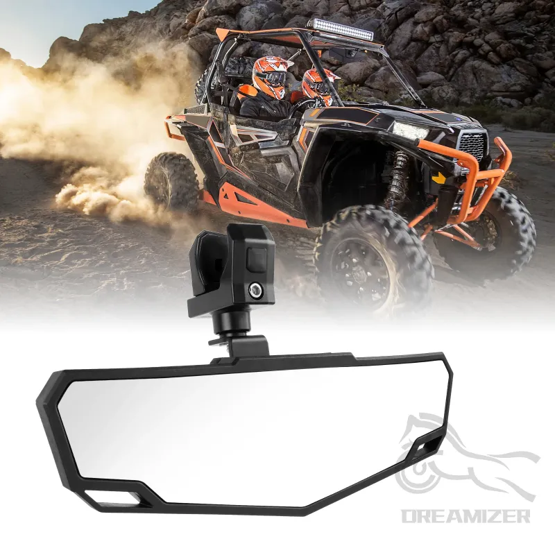 1.75-2 Inch UTV ATV Adjustable Rearview Mirror All-terrain Vehicle For Polaris RZR Center Rear View Mirror Exterior Accessories