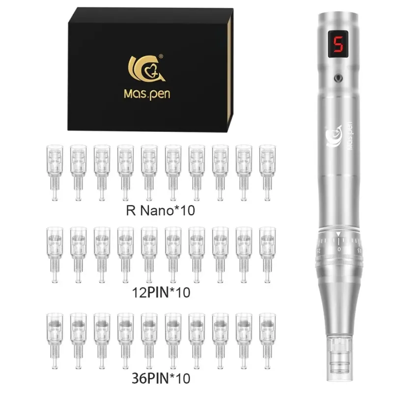 Multifunction Skin Care Tool Wireless Microneedling Derma Pen With 30 Cartridges
