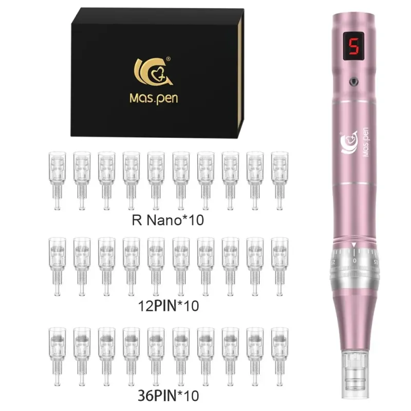 Multifunction Skin Care Tool Wireless Microneedling Derma Pen With 30 Cartridges