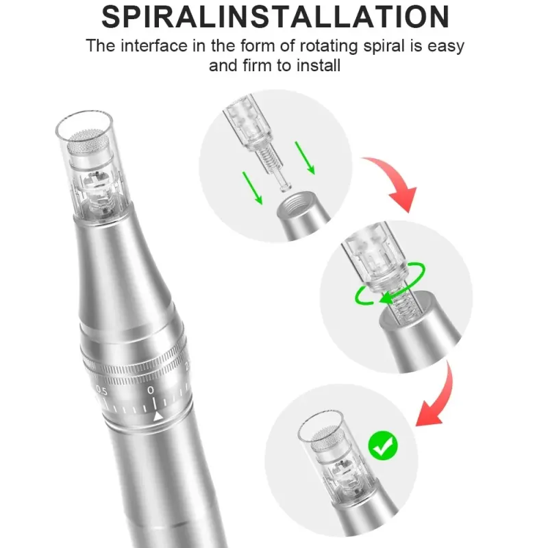 Multifunction Skin Care Tool Wireless Microneedling Derma Pen With 30 Cartridges