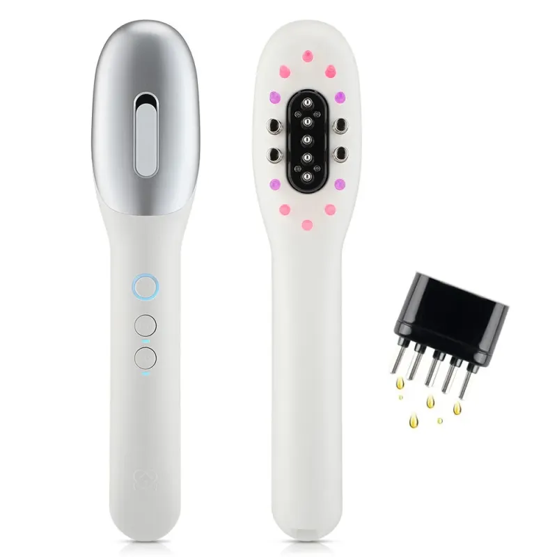 Electric EMS Scalp Massager Comb LED Light Head Massager with Hair Oil Applicator for Scalp Relax Hair Growth Fit All Hairstyle