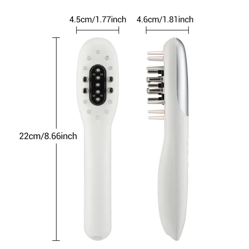 Electric EMS Scalp Massager Comb LED Light Head Massager with Hair Oil Applicator for Scalp Relax Hair Growth Fit All Hairstyle