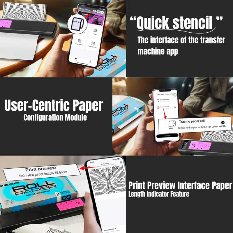 OZER Tattoo Transfer Paper Rolling Paper Thermal Copier Template Paper for Thermal Printer Tattoo Paper for Tattoo Supplies