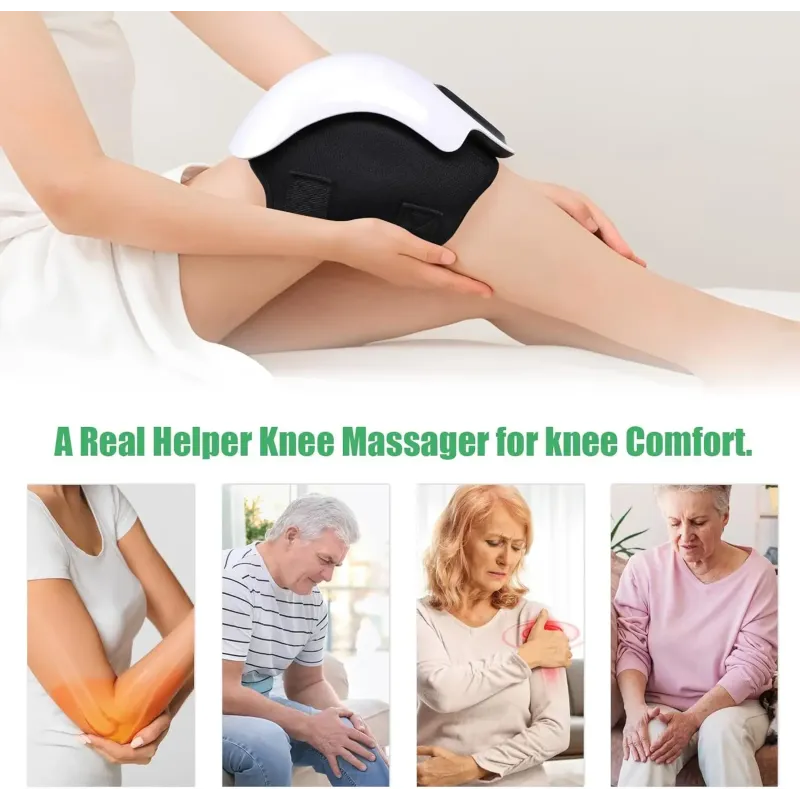 Multifunctional Smart Cordless Knee Massager Vibration Knee Relaxing Massage Machine Joint Knee Device Gifts for Grandma Grandpa