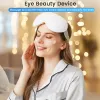 Eye Massager with Heat and Cooling 12 Vibration Node Rechargeable Eye Care Device with Bluetooth for Puffiness and Improve Sleep