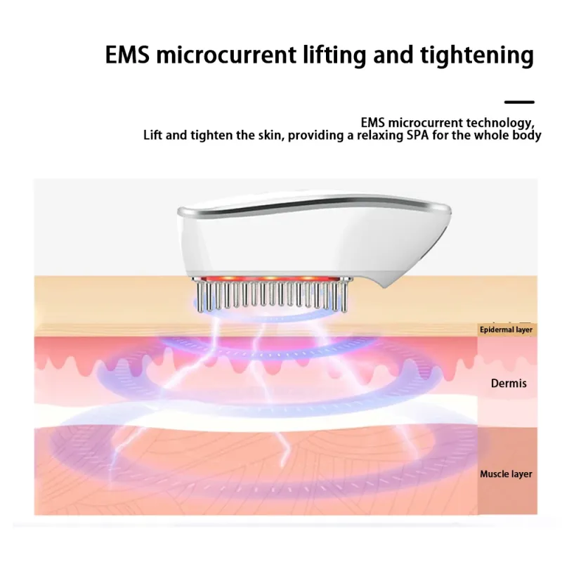 EMS Micro Electric Import Hair Care Comb, Multi-function Meridian Massage Comb, USB Rechargeable Hair Massage Brush