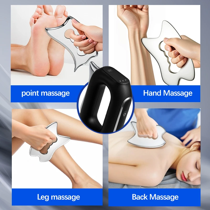 Electric Fascia Massager EMSMicro Current Vibration Deep Tissue Compression Muscle Relaxation Body Lifting Scraper Massage Knife